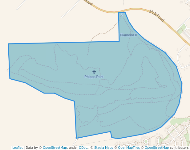 walking in Phipps Park map in Billings