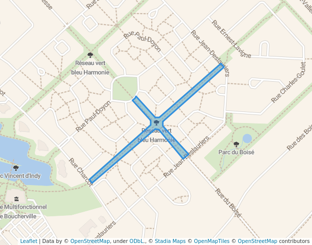 Réseau vert bleu Harmonie