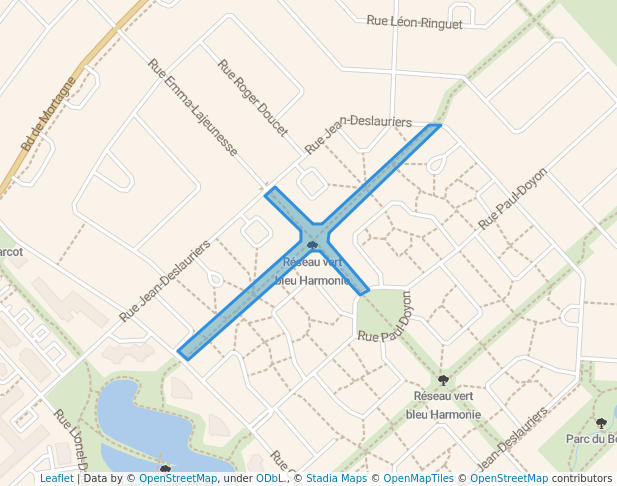 Réseau vert bleu Harmonie