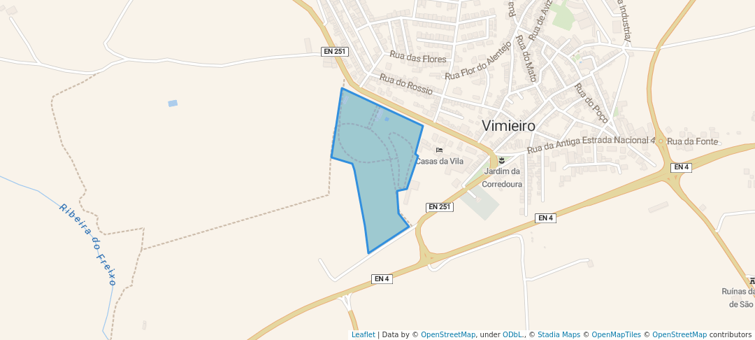 walking in Parque Urbano do Rossio map in Vimieiro