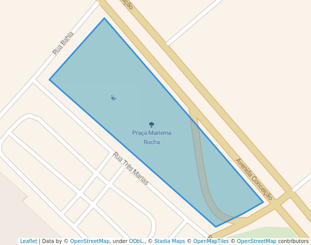 walking in Praça Mariema Rocha map in Indaiatuba