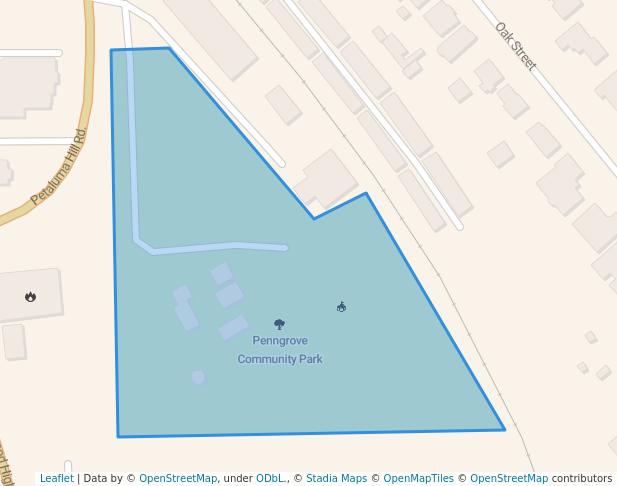 walking in Penngrove Community Park map in Penngrove