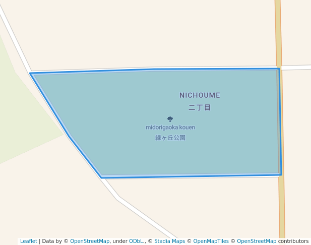 walking in 緑ヶ丘公園 map in Toyohashi