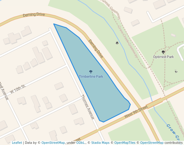 walking in Timberline Park map in Cheyenne