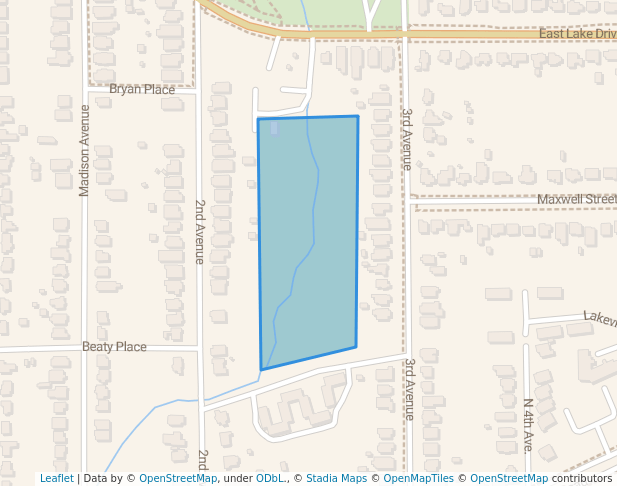 walking in Sugar Creek Garden map in Decatur