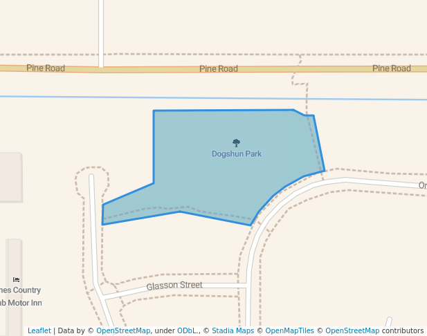 walking in Dogshun Park map in Shepparton