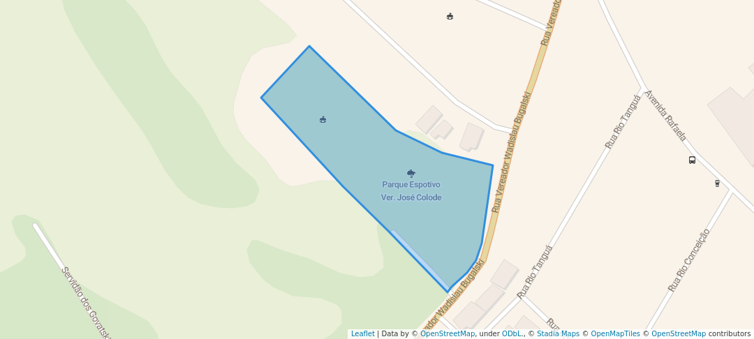 walking in Parque Espotivo Ver. José Colode map in Almirante Tamandaré