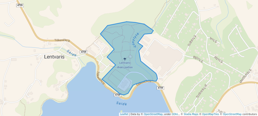 walking in Lentvario dvaro parkas map in Lentvaris