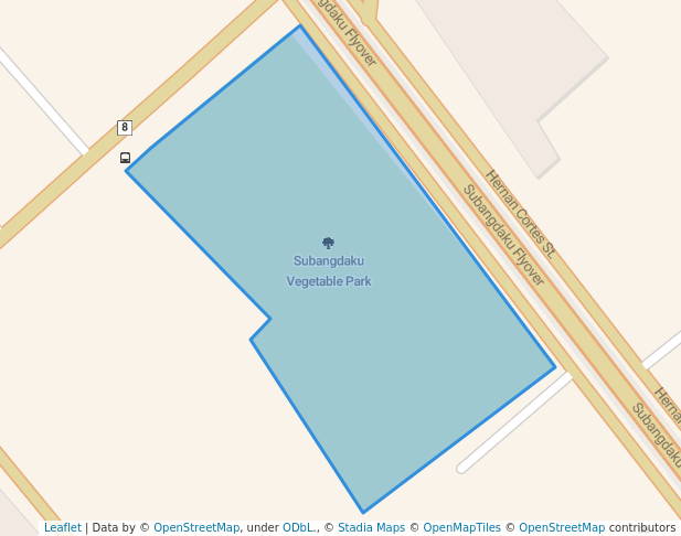 walking in Subangdaku Vegetable Park map in Mandaue City