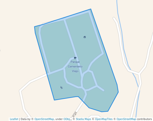 walking in Parque Cementerio Viejo map in Caravaca de la Cruz