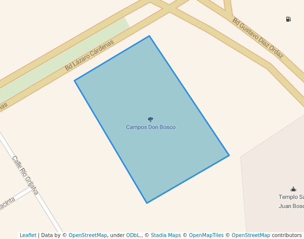 walking in Campos Don Bosco map in Irapuato