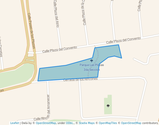 walking in Parque Las Plazas 2da Sección map in Irapuato