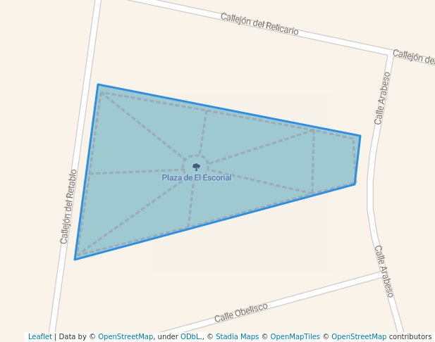 walking in Plaza de El Escorial map in Monclova