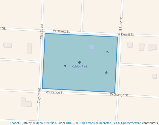 walking in Kehias Park map in Pana