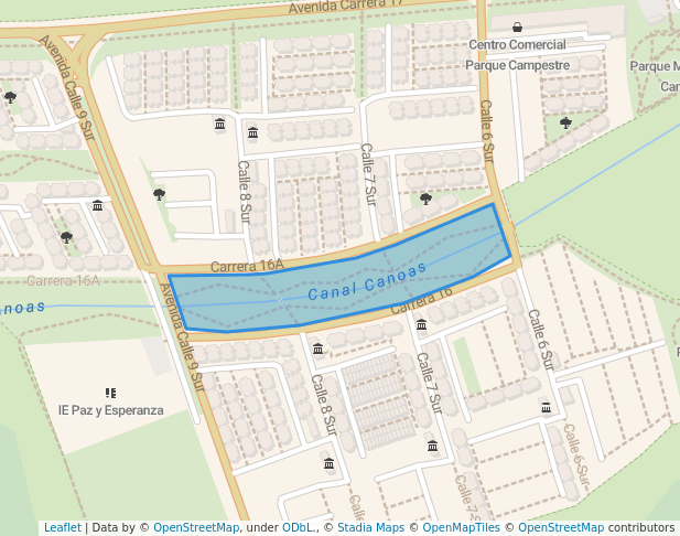 walking in Alameda Parque Campestre map in Soacha