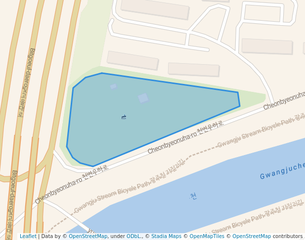 walking in Jungnim Neighborhood Park map in Gwangju