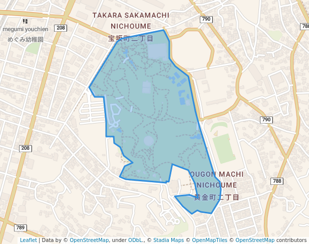 延命公園 in Omuta | Map and Routes