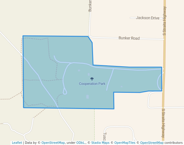 walking in Cooperation Park map in Indian River