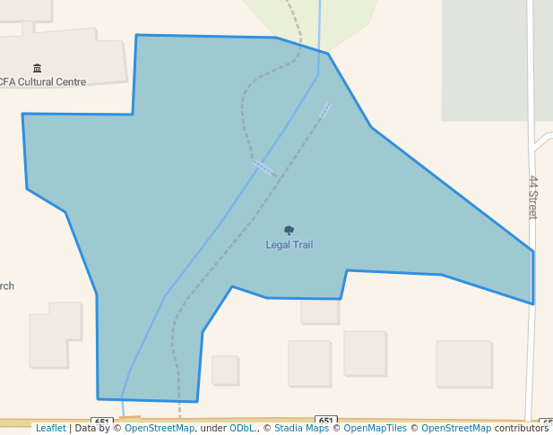 walking in Legal Trail map in Legal