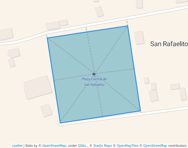 Plaza Central de San Rafaelito in Santa Rosa de la Roca | Map and Routes
