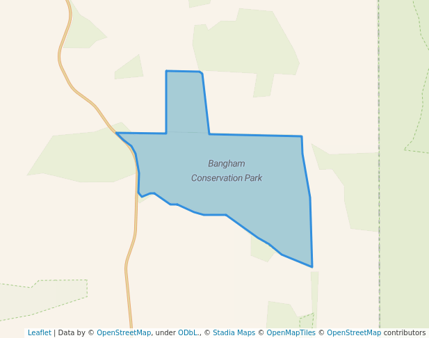 walking in Bangham Conservation Park map in Senior