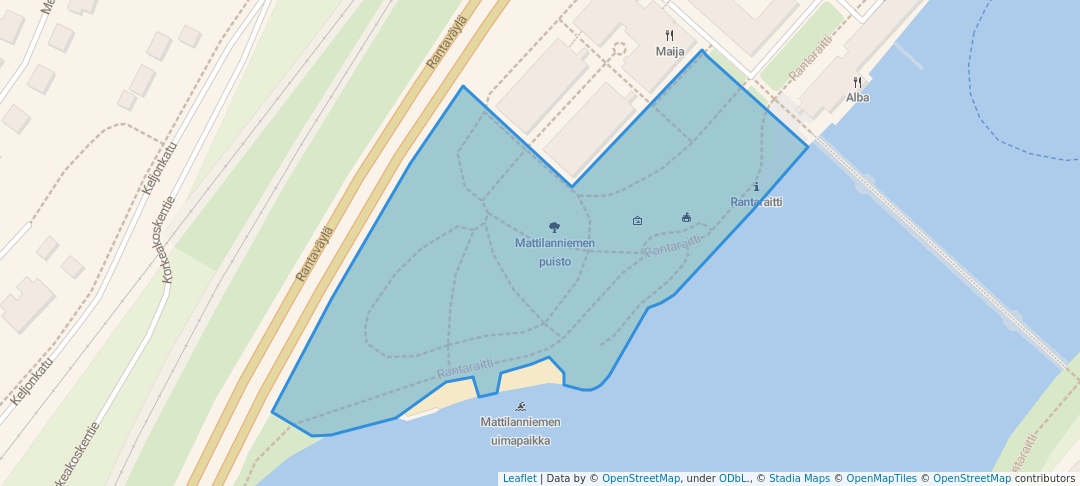 walking in Mattilanniemen puisto map in Jyväskylä