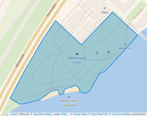 walking in Mattilanniemen puisto map in Jyväskylä