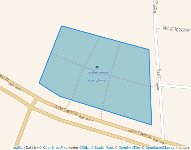 walking in بوستان مریم map in Hamedan