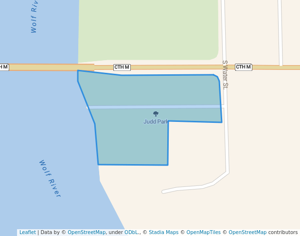 walking in Judd Park map in Shawano