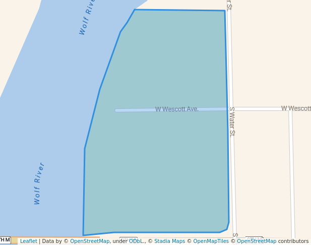 walking in Lieg Park map in Shawano