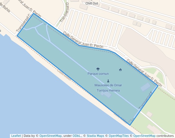 walking in Parque comun map in Panamá