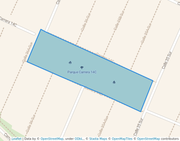 walking in Parque Carrera 14B map in Soacha