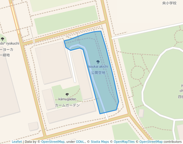 walking in 公開空地 map in Yotsukaido