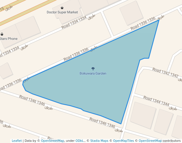 walking in Bokuwara Garden map in Riffa