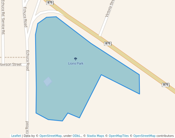 walking in Lions Park map in Rochester