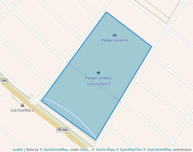 walking in Parque Jurásico map in Arequipa