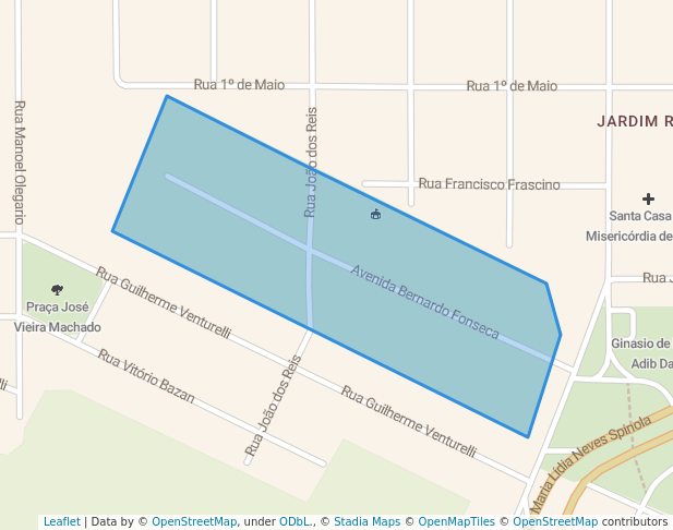 walking in Bosque Municipal Pedro Biagi map in Pontal