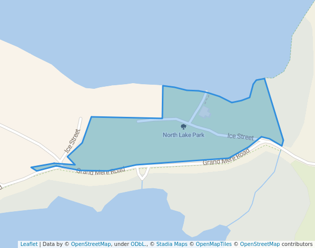 walking in North Lake Park map in Stevensville