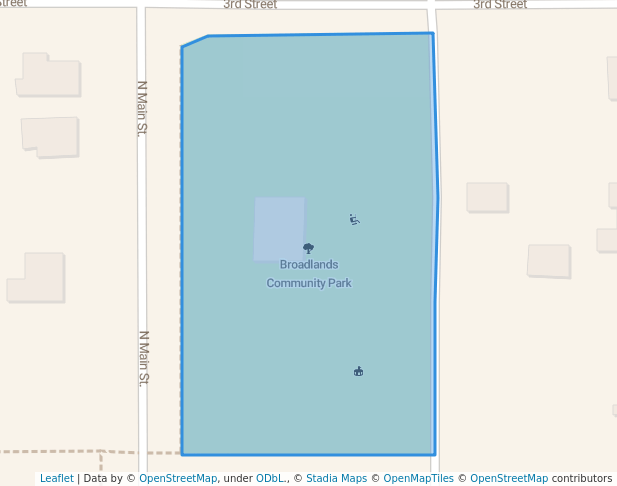 walking in Broadlands Community Park map in Broadlands