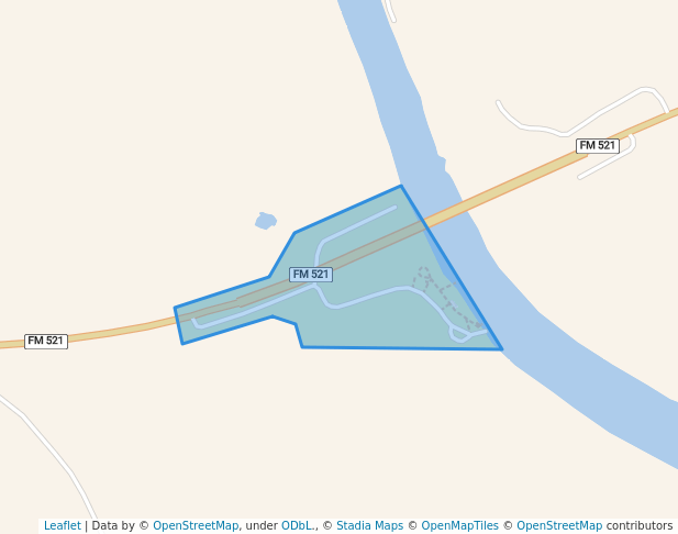 walking in FM 521 River Park map in Bay City