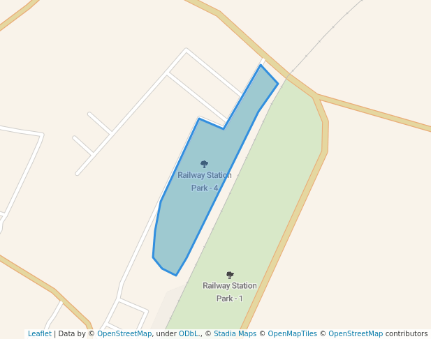 walking in Railway Station Park - 4 map in Sultanpur Lodhi