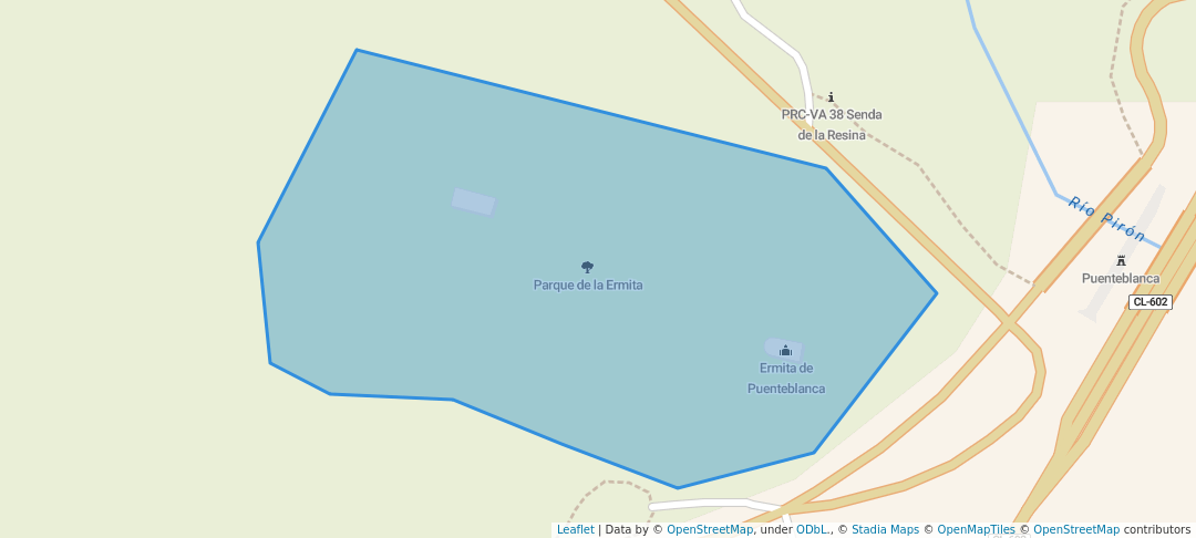 walking in Parque de la Ermita map in Íscar