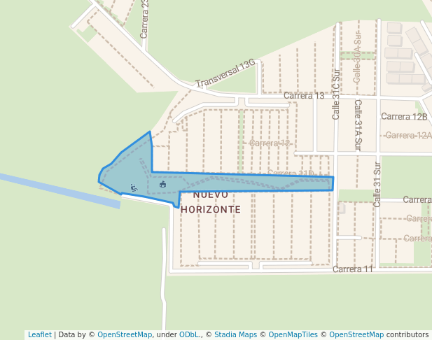 walking in Parque Lineal Nuevo Horizonte map in Soacha