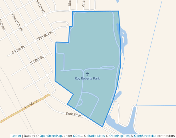 walking in Roy Roberts Park map in Beardstown