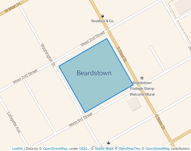 walking in Art Zeeck Park map in Beardstown