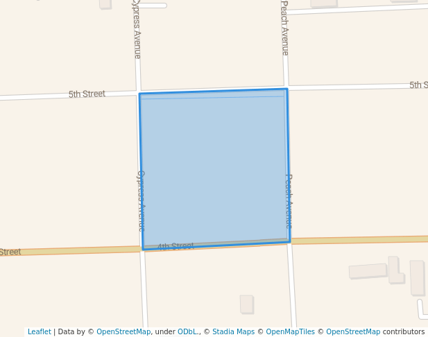 walking in Practice Field map in Bay City