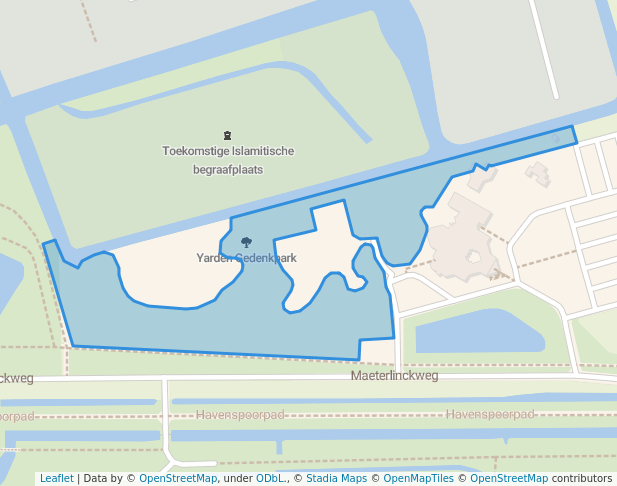 walking in Yarden Gedenkpark map in Rotterdam