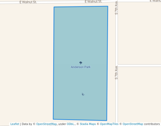 walking in Anderson Park map in Canton