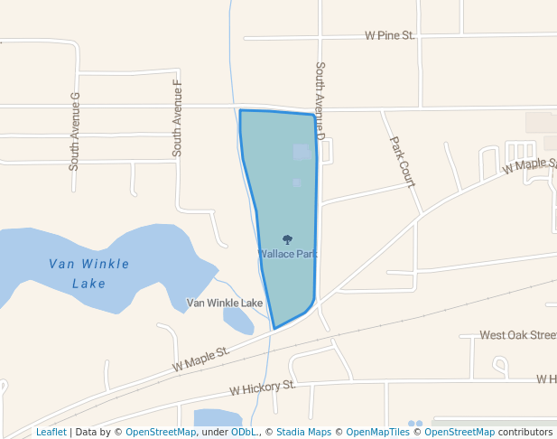 walking in Wallace Park map in Canton