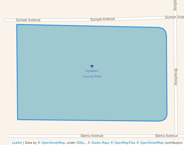 walking in Inyokern County Park map in Inyokern